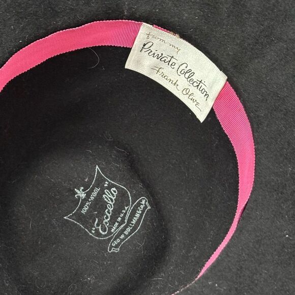 Esccello 100% Wool Two tone Hat Frank Olive - Picture 7 of 7